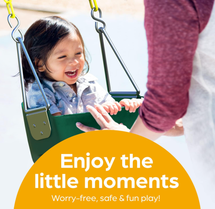 Jungle Gym Kingdom Baby Swing High Back Bucket Seat, Green