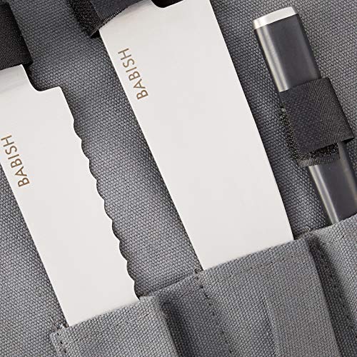 Babish German High-Carbon Steel Cutlery & Pairing Knives w/Kitchen Knives Roll