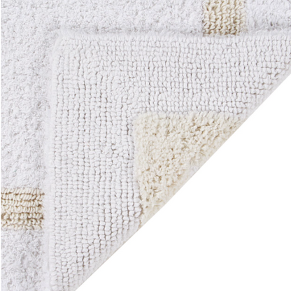Better Trends Hotel Cotton Bath Mat 30" – White/Ivory, Reversible, 1 Count