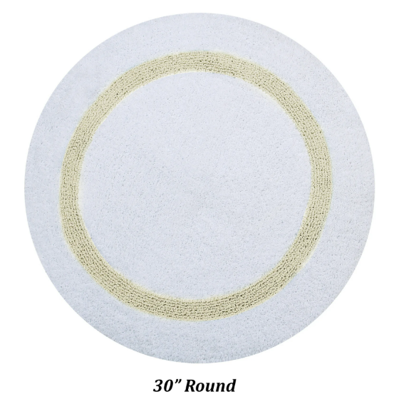 Better Trends Hotel Cotton Bath Mat 30" – White/Ivory, Reversible, 1 Count