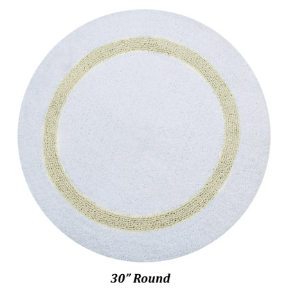 Better Trends Hotel Cotton Bath Mat 30" – White/Ivory, Reversible, 1 Count