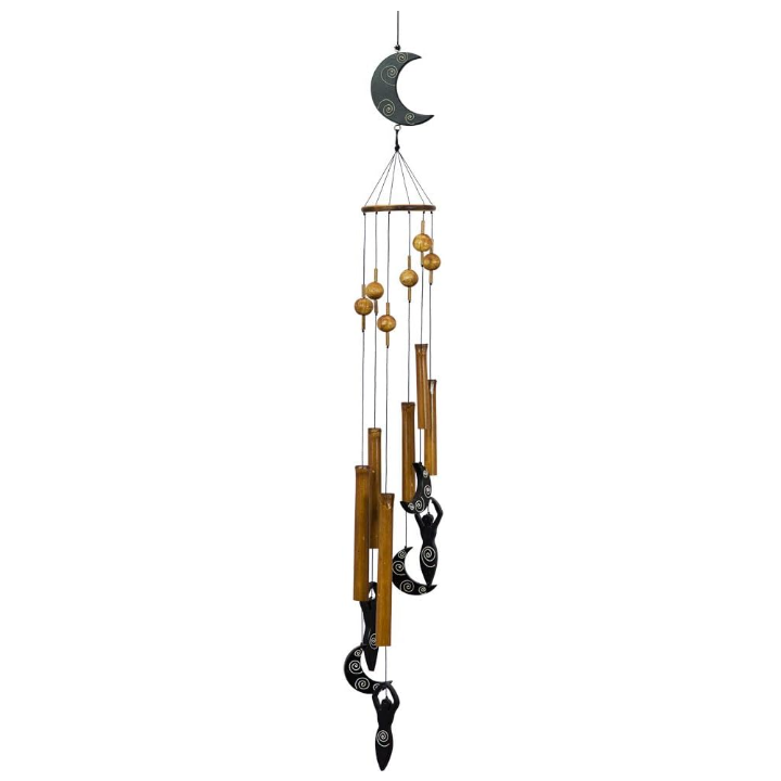 New Age Source Bamboo Moon Goddess Wind Chime Eco-Friendly Decor
