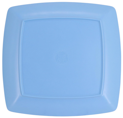 Gibson Home Jayson Melamine Plates 10.5" – Blue Square Set, 4 Count